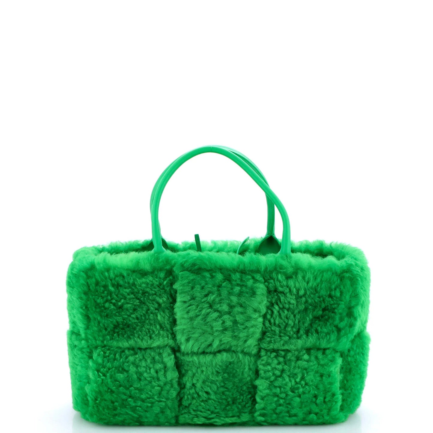 Bottega Veneta Arco Tote Intrecciato Shearling Small