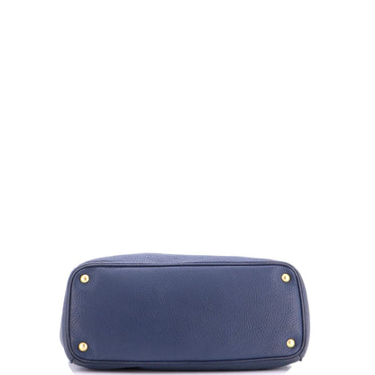 Prada Double Zip Convertible Tote Vitello Daino Large