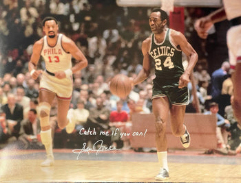 Sam Jones Autographed 16X20 Basketball Photo