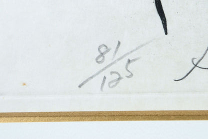 Akira Kurosawa Kagemusha Shingen Samurai Etching 81/125 Hand-Signed, Framed