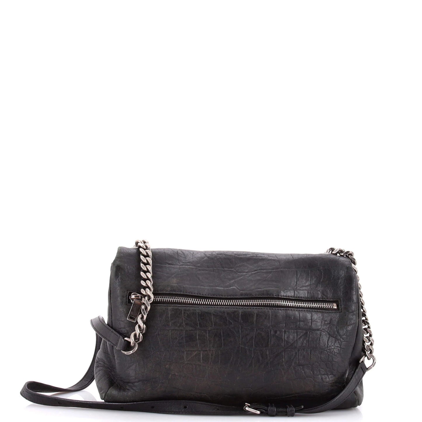 Saint Laurent West Hollywood Shoulder Bag Crocodile Embossed Leather Medium