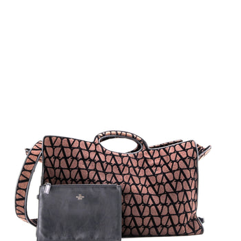 Valentino Garavani Le Troisieme Tote Toile Iconograph Fabric Large