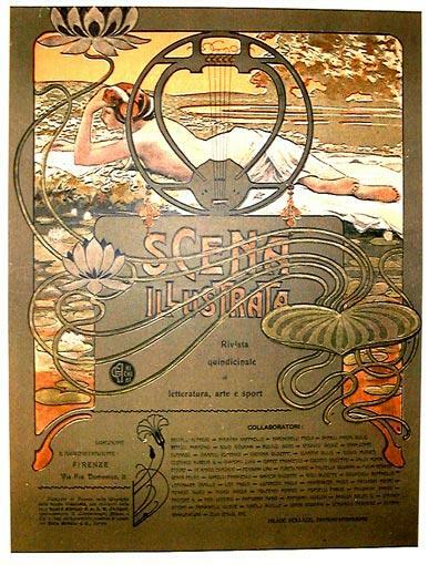 Scena Illustrata Arts Literature Music Cover By Giuseppe Anichini 1900