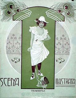 Scena Illustrata Arts Literature Music Theatre Golfer 1900