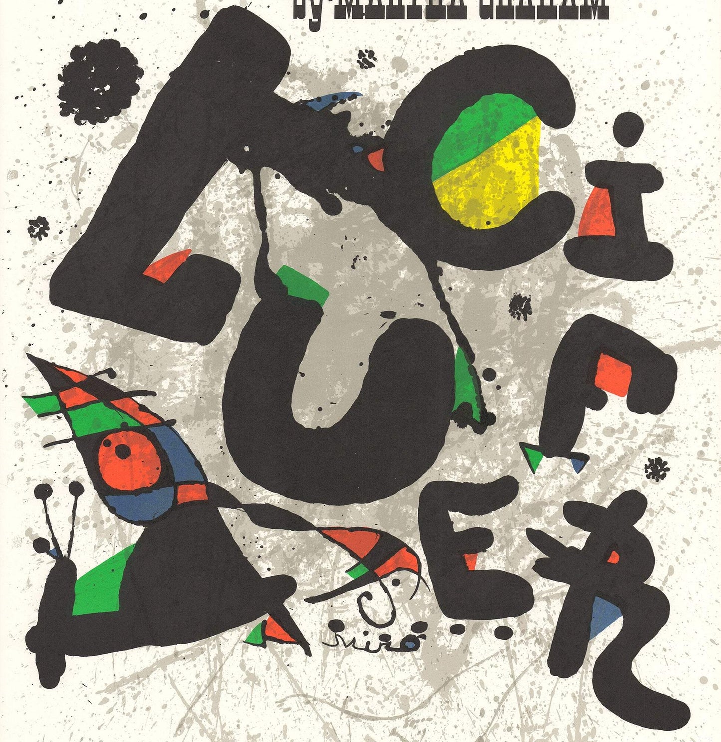 Joan Miro Lucifer " Lithograph Surrealism Multicolor Abstract N