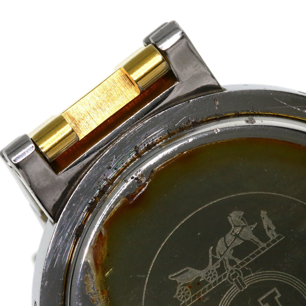 HERMES Clipper Old Belt Watches  Stainless
