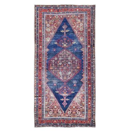 6'5"X14' Blue Antique Northwest Farsian Wool Hand Knotted Wide Runner Rug