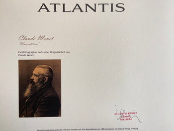 Claude Monet Lithograph Signed Numbered 1978