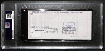 Johnny Unitas Signed 4/30/02 Check Psa/Dna Mint 9