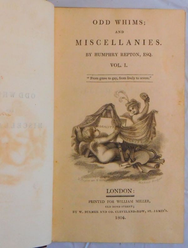 Humphry Repton Odd Whims & Miscellanies 1804 First Edition Hand Colored Plates