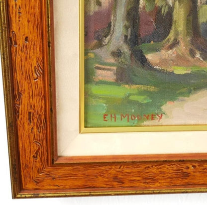 Edward Hartley Mooney (Uk) 'House With A Red Roof' Original Oil Painting Signed