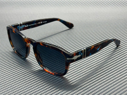 PERSOL PO3386S 1232S3 Tortoise Brown Pearl Blue Polarized Men's 56 mm Sunglasses