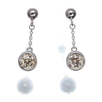 Brown Diamond 0.18Ct/0.18Ct Drop Earrings 18K 750 White Gold