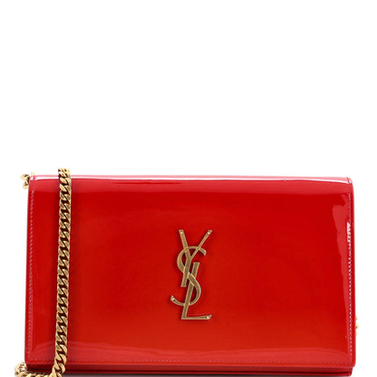 Saint Laurent Classic Monogram Wallet On Chain Patent