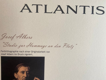 Josef Albers Lithograph Coa Hand Numbered Signed Op Stamped