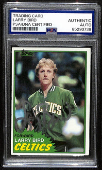 Larry Bird Hof Signed/Autographed 1981 Topps Card