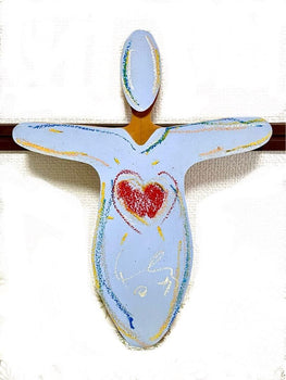 Andy Lakey - Angel Pink Light Heart Large