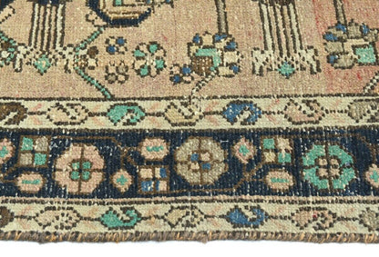 Vintage Antique Oriental Runner Rug Muted