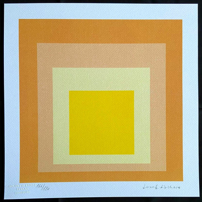 Josef Albers Lithograph Coa Numbered Signed Op (Piet-Mondrian)