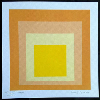 Josef Albers Lithograph Coa Numbered Signed Op (Piet-Mondrian)