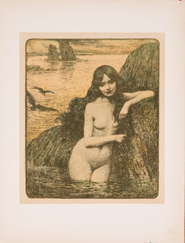 Charles Guerin Sirene 1898 Original Lithograph Lestampe Moderne