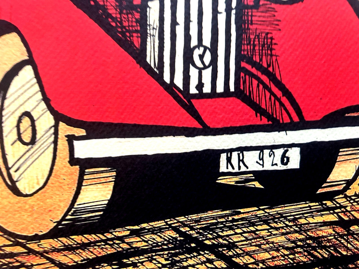 Bernard Buffet 'Rolls Royce' Certified Lithograph Coa Signed Op Numbered