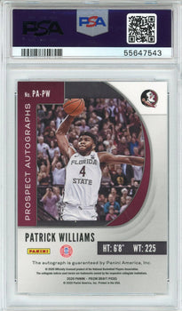 Patrick Williams Autographed 2020 Panini Prizm Dp Prospect Rookie Card #Papw (Ps