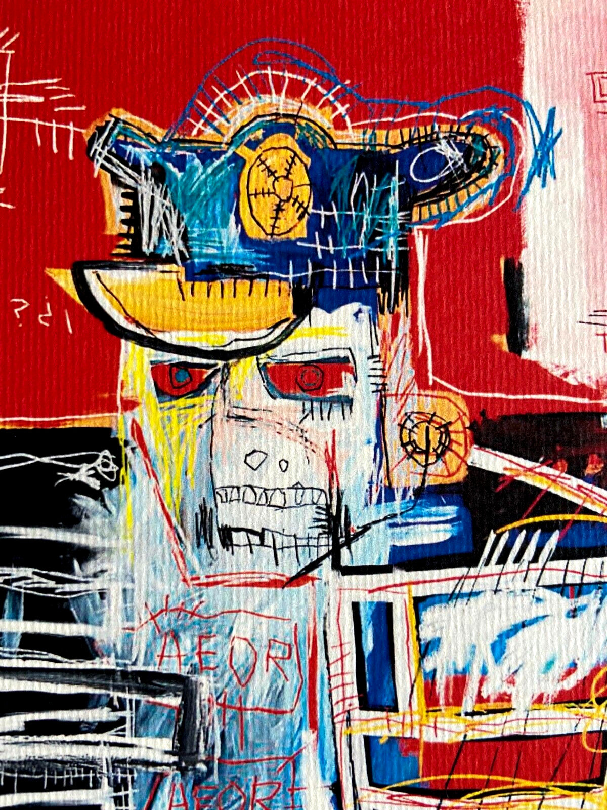 Jean-Michel Basquiat Lithograph Coa Signed Numbered By Hand 180