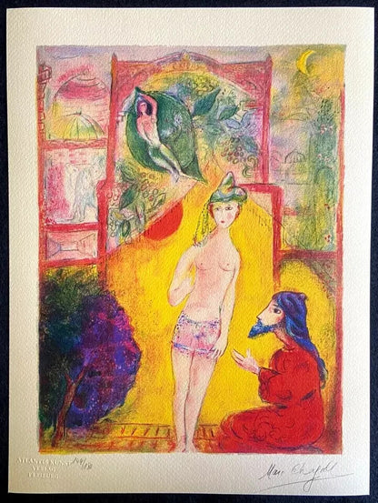 Marc,Chagall Lithograph Coa Original Signed Numbered Collection Stamp