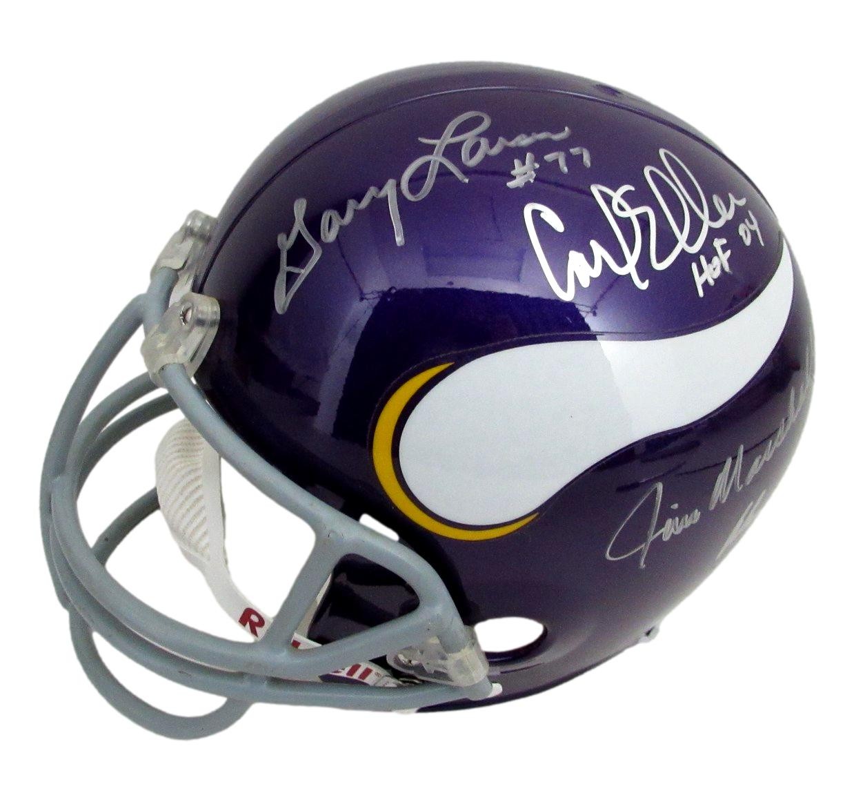 Eller/Page/Marshall/Larsen Signed/Auto Full Size Replica Helmet Vikings Jsa