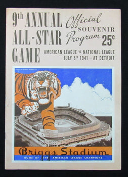 1941 All Star Signed/Auto (20) Program 10 Hofers