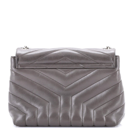 Saint Laurent Loulou Shoulder Bag Matelasse Chevron Leather Small