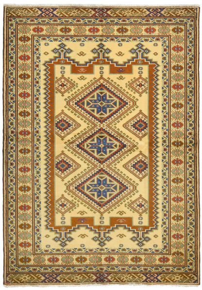 Handmade Oriental Rug Geometric Tribal Design