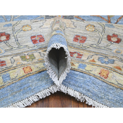 12'1"X14'6" Blue Fine Aryana Peshawar Heris Design Xl Oriental Rug