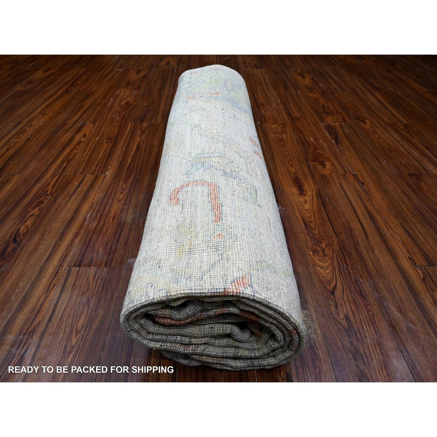 8'10"X12' Platinum Gray Afghan Angora Oushak Natural Dyes Oriental Rug