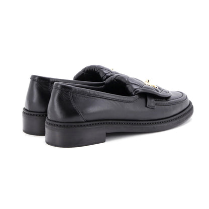 Chanel Women'S Cc Loafers Quilted Leather