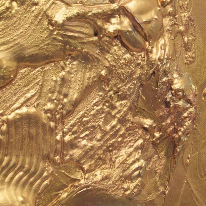 Keiko Nelson "Energy" Mixed Media Relief Gold Abstract Art Signed Modern Usa