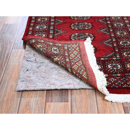 2'1"X6'1" Red Princess Bokara Pure Wool Hand Knotted Runner Oriental Rug