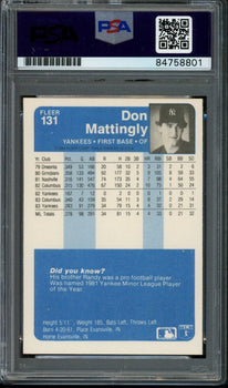 1984 Fleer Don Mattingly #131 Authentic Card