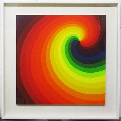 Ay-O (??) "Rainbow Hole #5" 1991 Signed Silkscreen 60.5Cm Rainbow Fluxus Japan