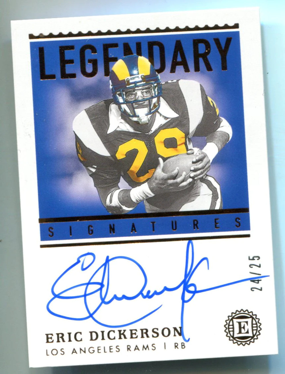 Eric Dickerson 2020 Panini Encased Legendary Signatures #Ls-Ed Card (24/25)