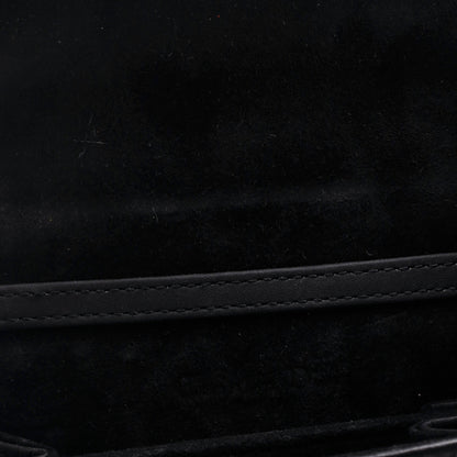 Christian Dior Ultra Matte Diorama Vertical Clutch On Chain Studded Leather