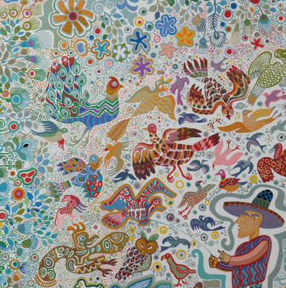 Juan Romero "Bird Keeper" Hand Signed Serigraph 1982 Limited 159/300 Unframed