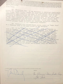 Brian Dennehy Autographed Contract (Jsa)