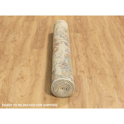 5'9"X9' Broken Heris Design Supple Collection Pure Wool Hand Knotted Rug