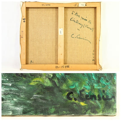 Constant Censier (French ) Original Oil Painting "L'Iton Prs De Cintray Eure"