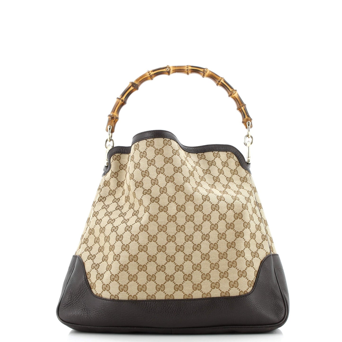 Gucci Diana Bamboo Shoulder Bag Gg Canvas Medium