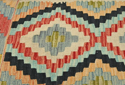 Reversible 2X3 Kilim Flat-Woven Oriental Rug Small Decor for Bedroom Bathroom