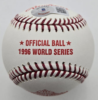 Jorge Posada Autographed 1996 World Series Baseball Ny Yankees Beckett 176932