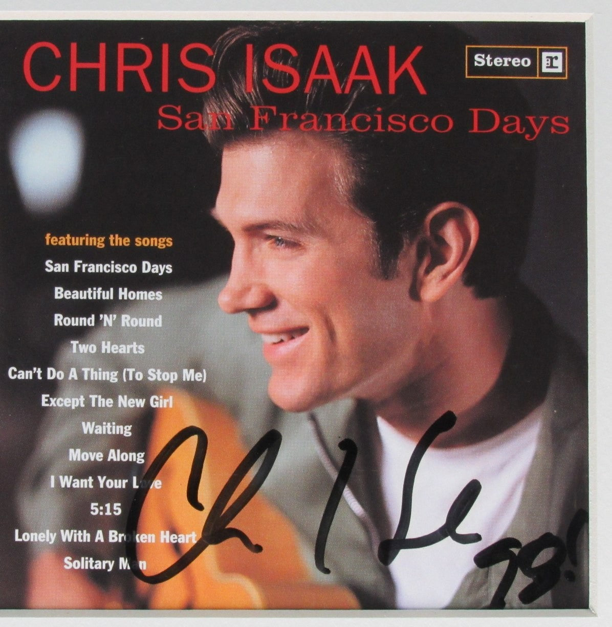 Chris Isaak Signed/ Autographed CD Insert with Photo Collage Framed Beckett 01614